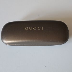 Vintage Gucci Metallic Brown Eyeglass Case